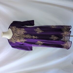 Handmade Purple/Gold Tunic